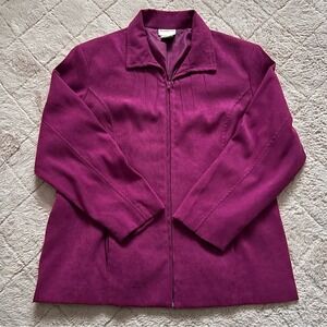 Vintage BonWorth Full Zip Suede Jacket Women's Size PM‎